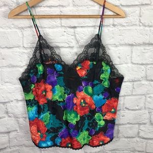 Floral Cropped Tank Top